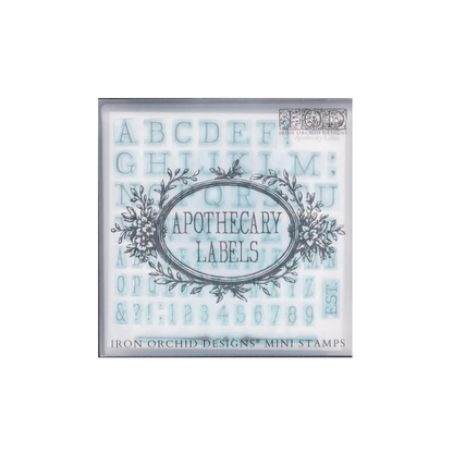 Iron Orchid Designs - Apothecary Labels Decor Stamp (6 x 6)