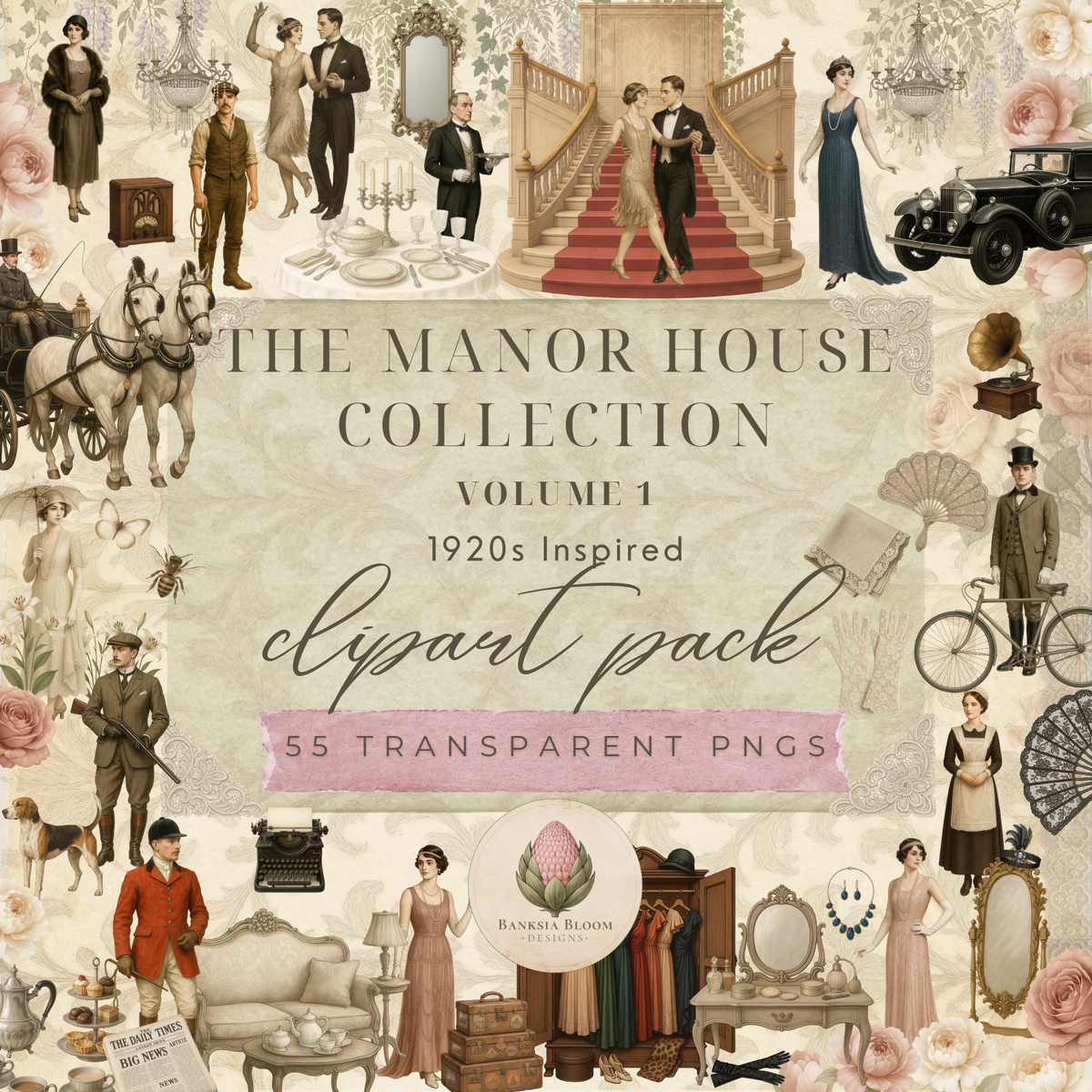 Clipart - 1920s Manor House Vol. 1