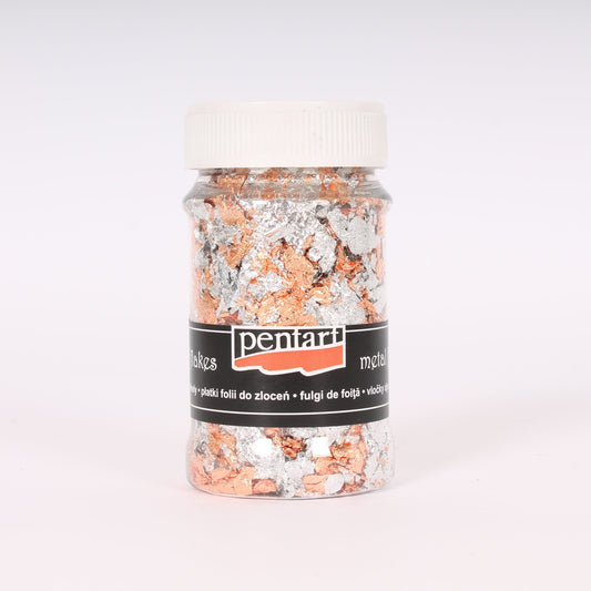 Pentart Metal Flakes - 100ml - M1 - Silver-Copper