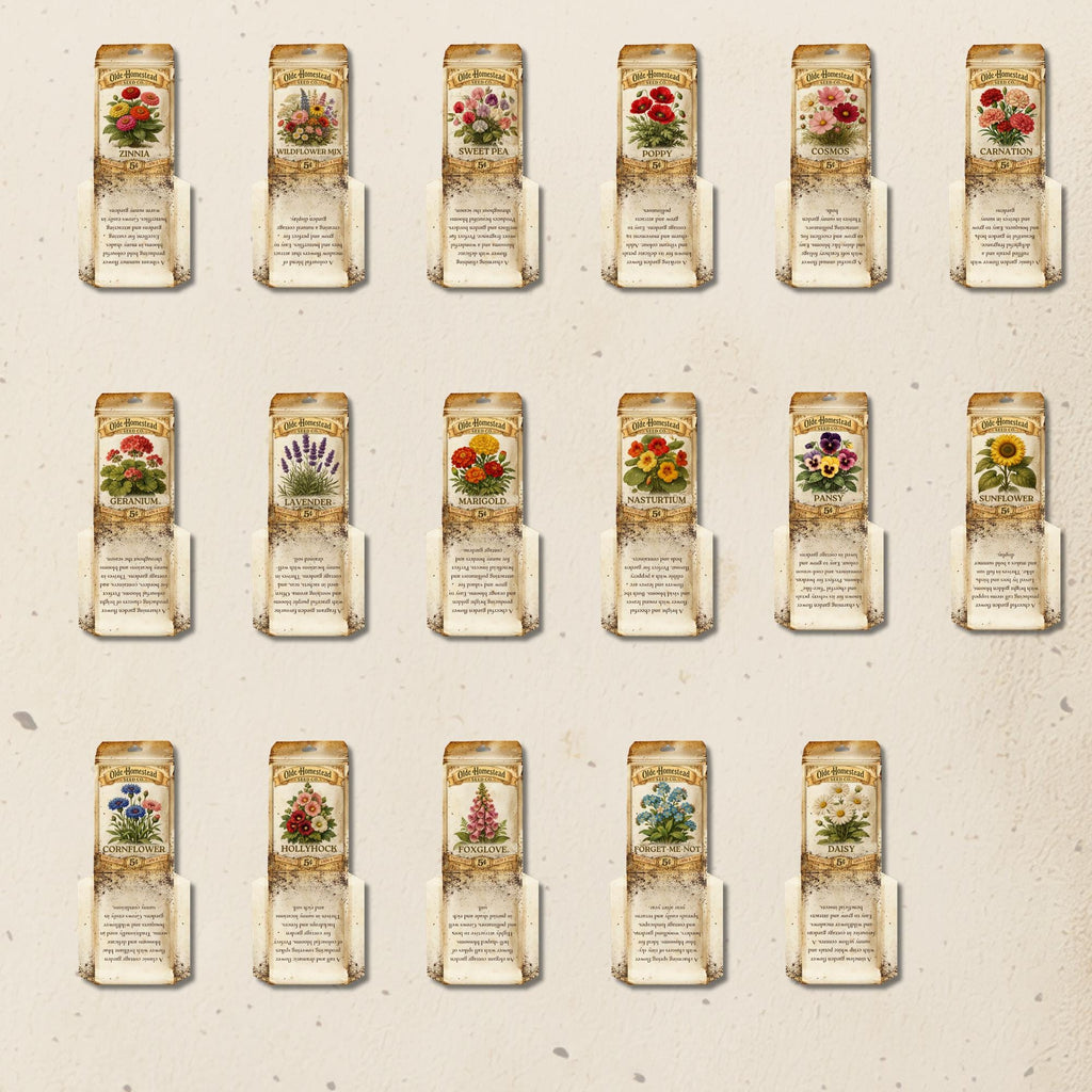 Printable - Vintage Flower Seed Packets