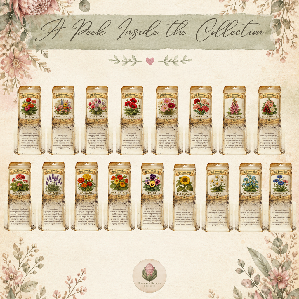 Printable - Vintage Flower Seed Packets