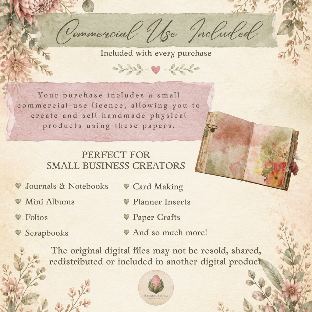Printable Journal Pages - Blush & Banksia