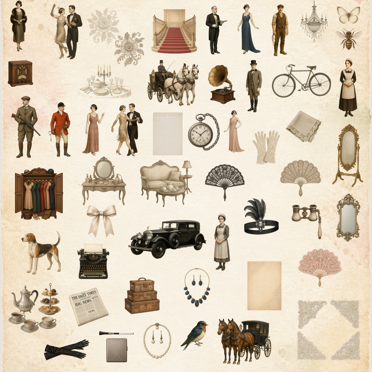 Clipart - 1920s Manor House Vol. 1