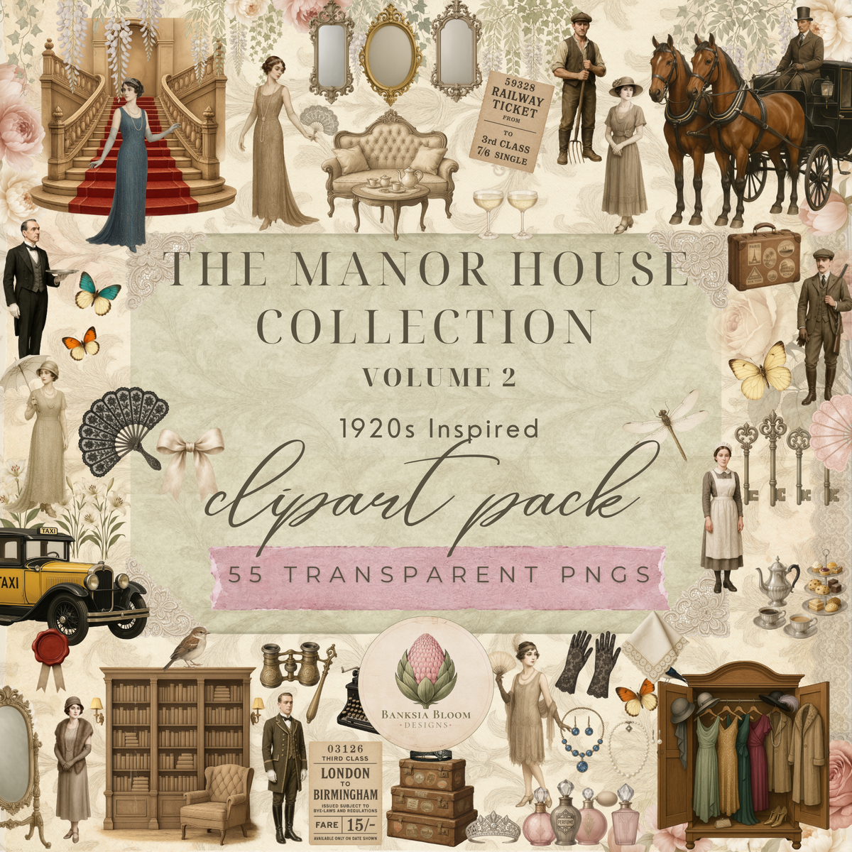Clipart - 1920s Manor House Vol. 2