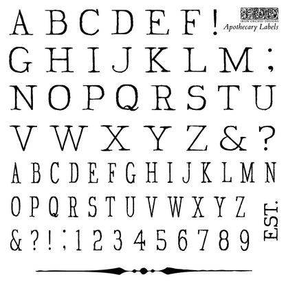 Iron Orchid Designs - Apothecary Labels Decor Stamp (6 x 6)