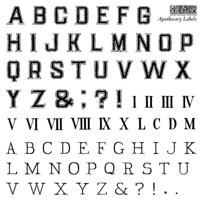 Iron Orchid Designs - Apothecary Labels Decor Stamp (6 x 6)