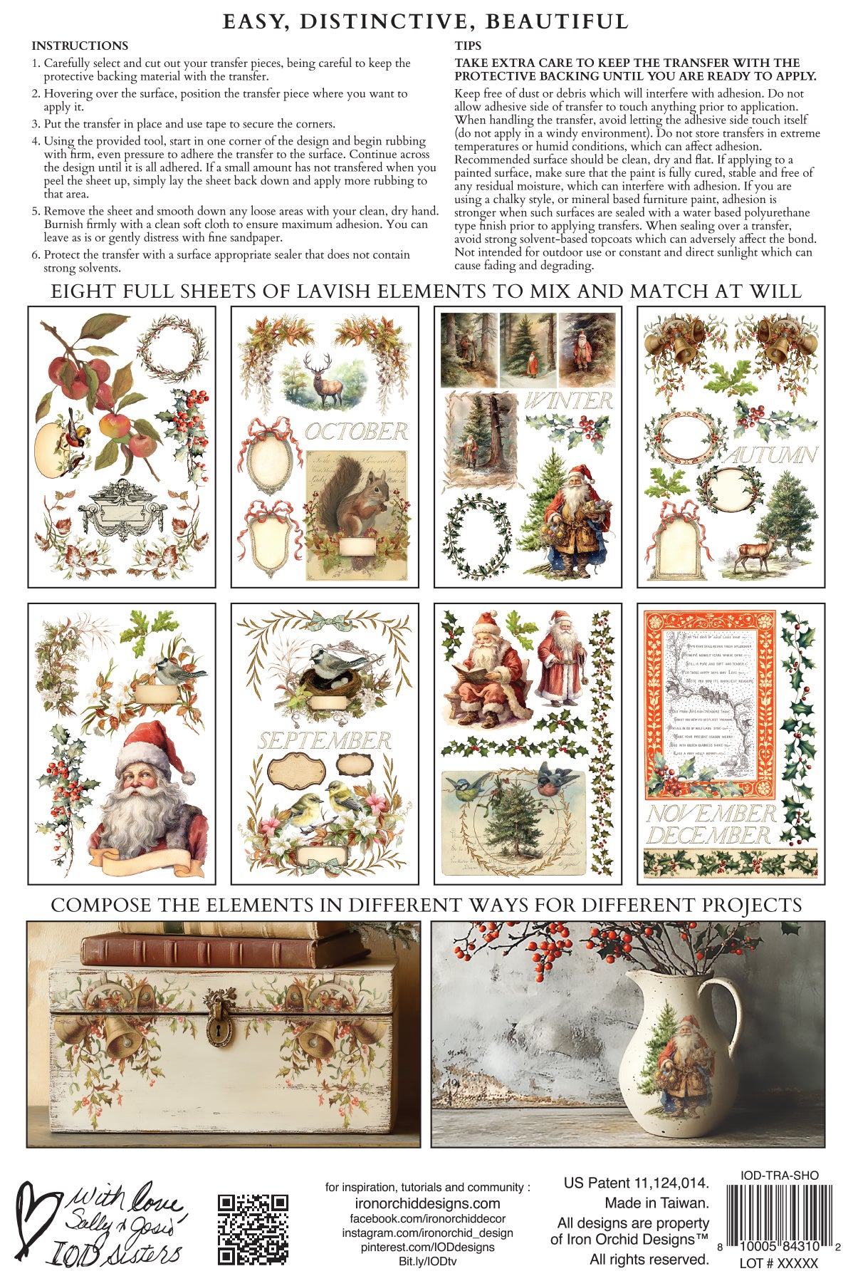 Iron Orchid Designs - Santas Hollow Decor Transfer Pad