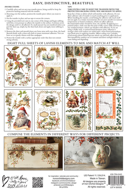 Iron Orchid Designs - Santas Hollow Decor Transfer Pad