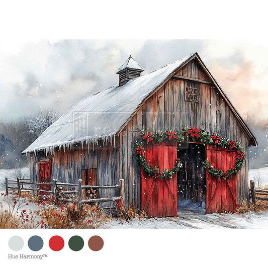 Redesign Decoupage Fiber (A4) - Cranberry Cabin