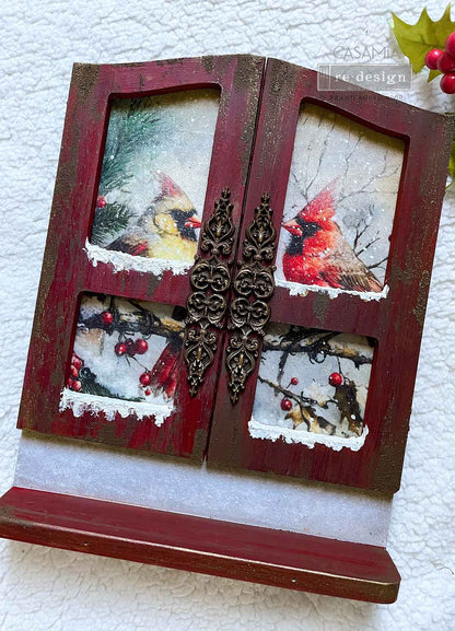 Redesign Decoupage Fiber (A4) - Crimson Noel