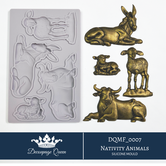 Decoupage Queen - Mould - Nativity Animals