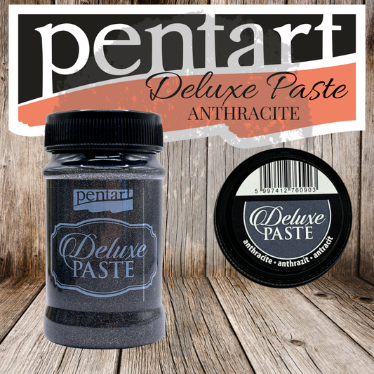 Pentart - Deluxe Paste 100ml - Anthracite