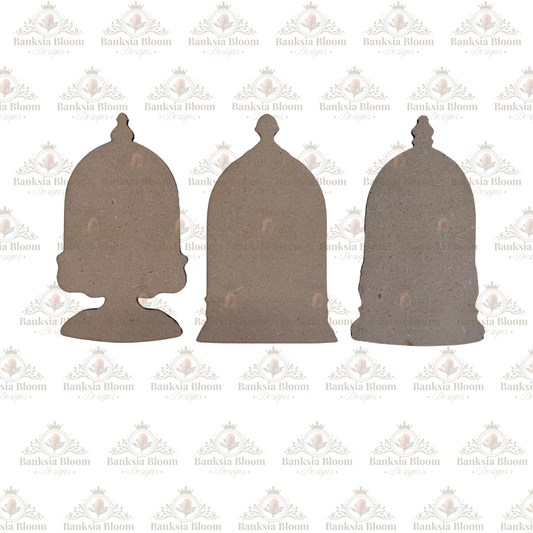 Blank - MDF Les Cloches Shape (Set of 3)