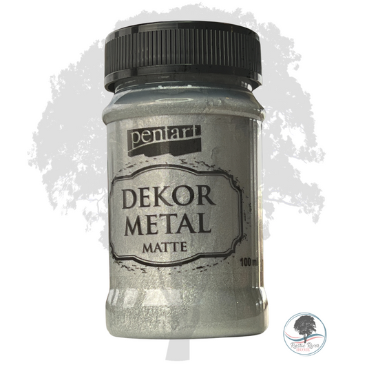 Pentart Dekor Metallic Matte - 100ml - Silver