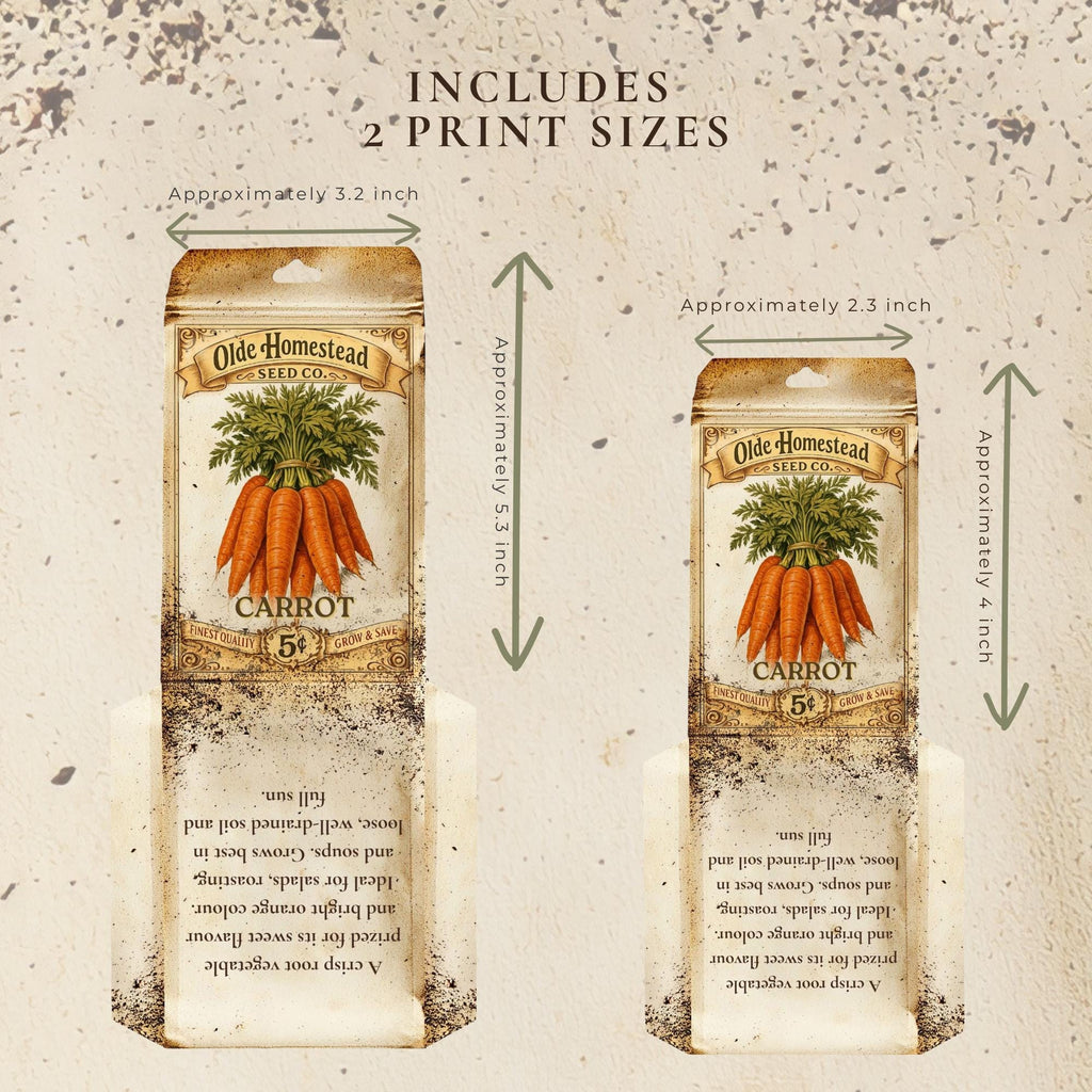 Printable - Vintage Vegetable Seed Packets
