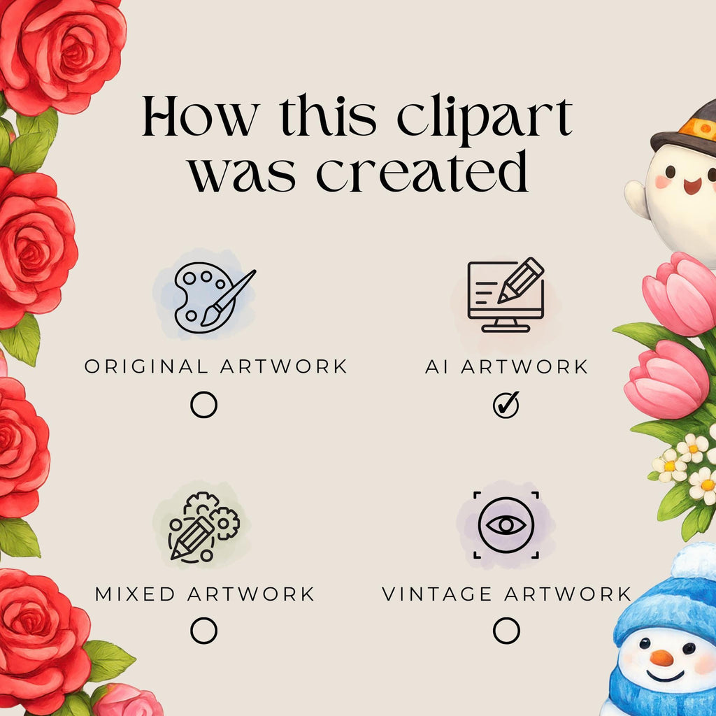 Clipart - Commercial Use PNG Bundle - Classic Seasons Month Signs