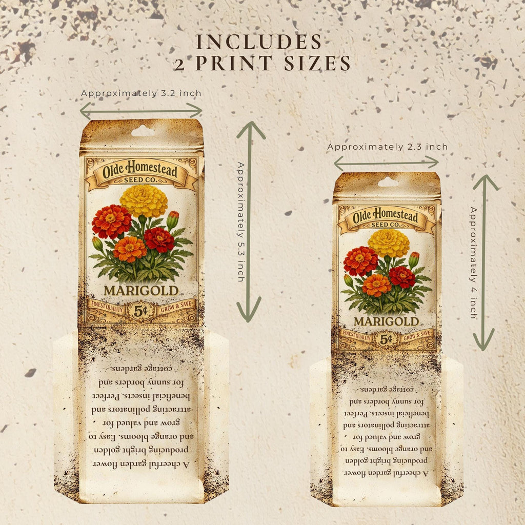 Printable - Vintage Flower Seed Packets