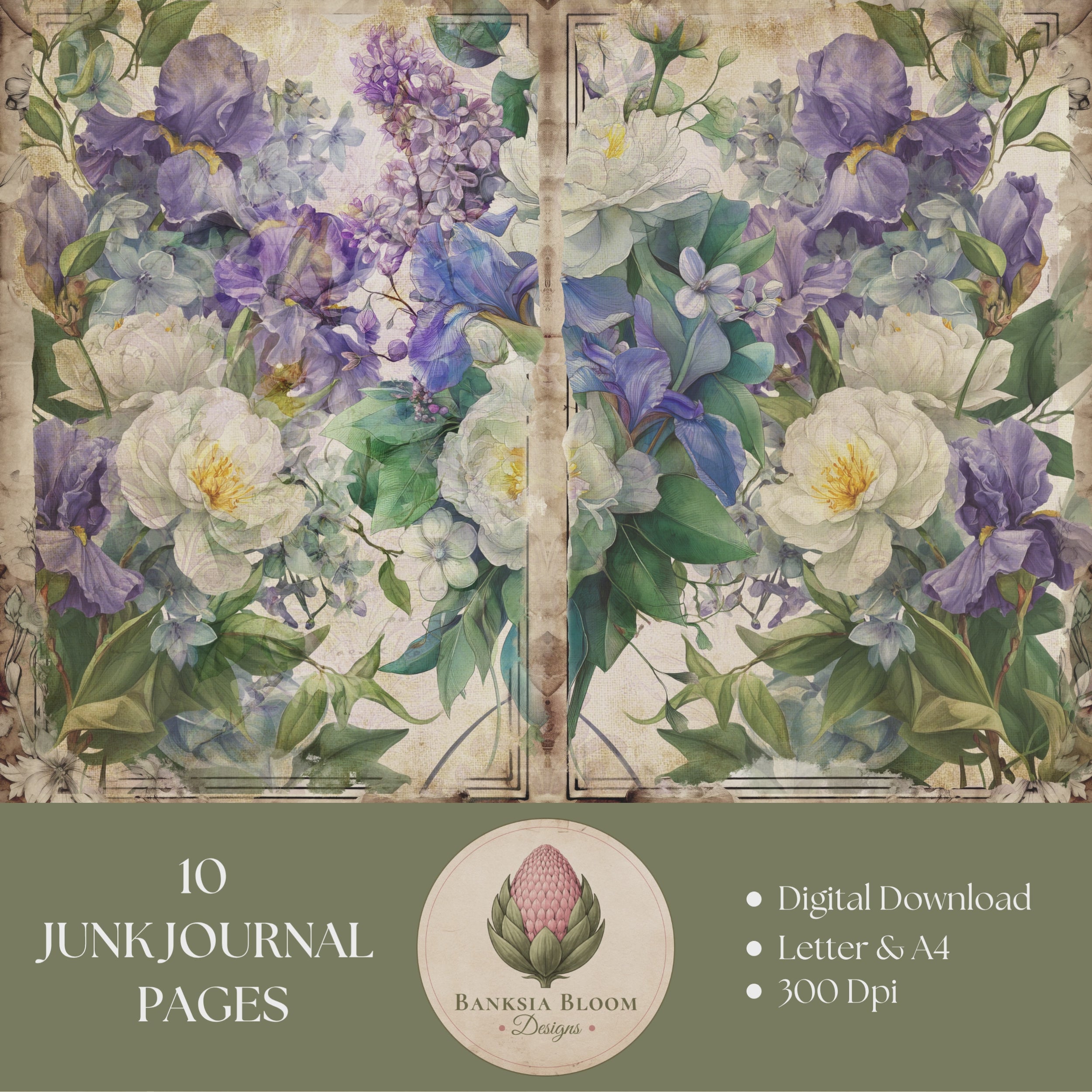 Printable Journal Pages - Hummingbird Garden