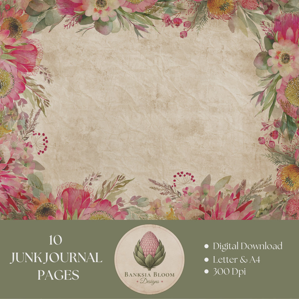 Printable Journal Pages - Blush & Banksia