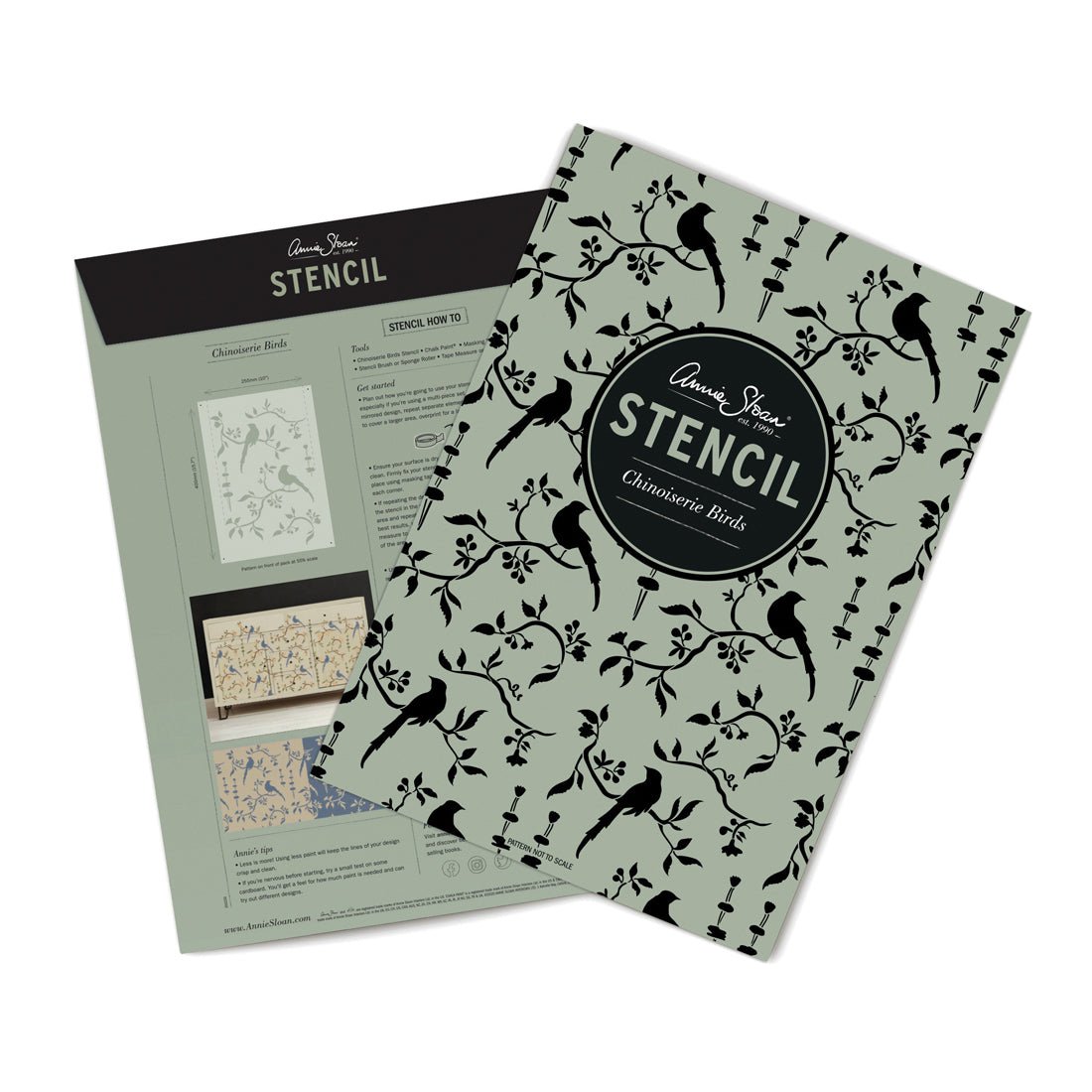 Annie Sloan CHALK PAINT™ Stencil - Chinoiserie Birds - Rustic River Home