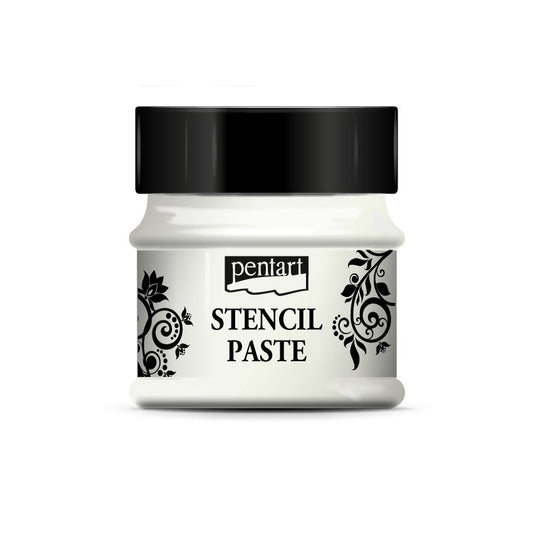Pentart Stencil Paste - Metallic - 50ml - Silver - Rustic River Home