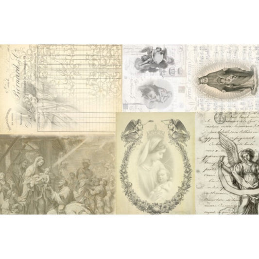 Roycycled Treasures - Angels Masterboard Decoupage Paper - 20x30in - Rustic River Home